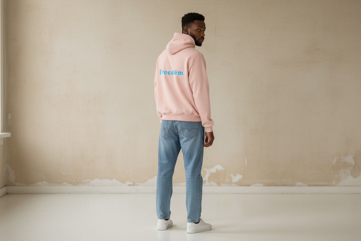 Felpa boxy fit con cappuccio