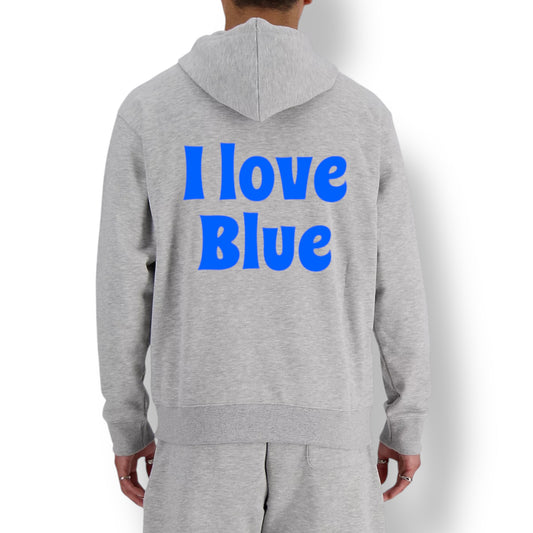 Felpa uomo I Love Blue grigia