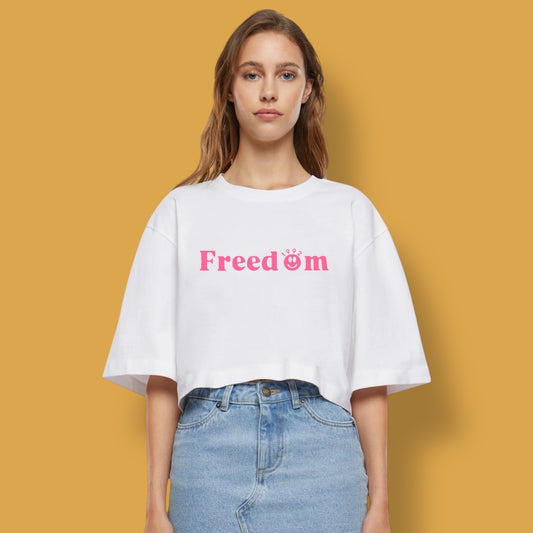 T-shirt donna crop  Freedom