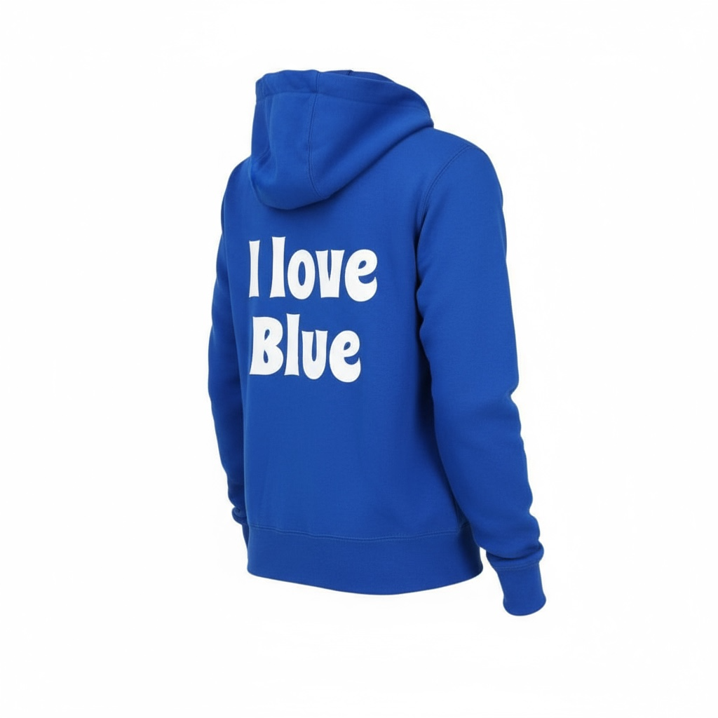 Felpa I Love Blue felpata