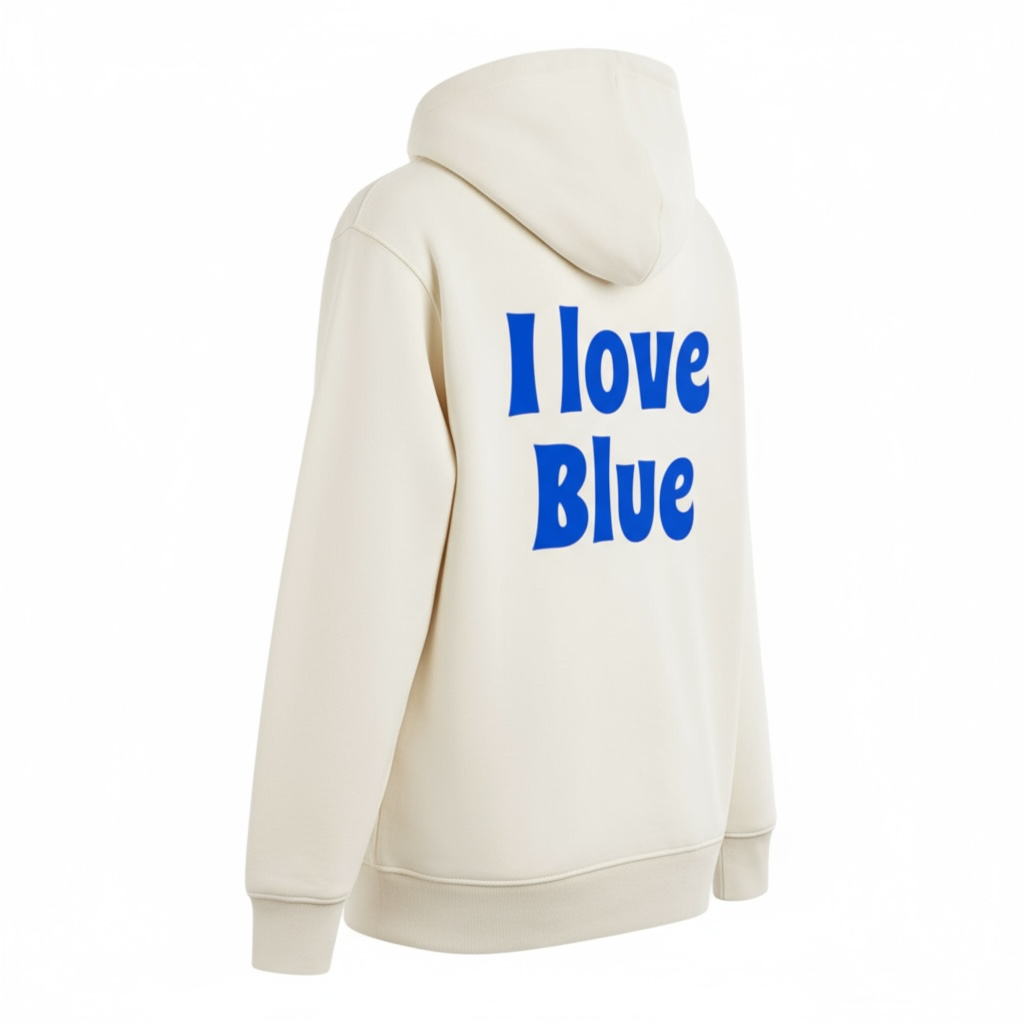 Felpa I Love Blue felpata