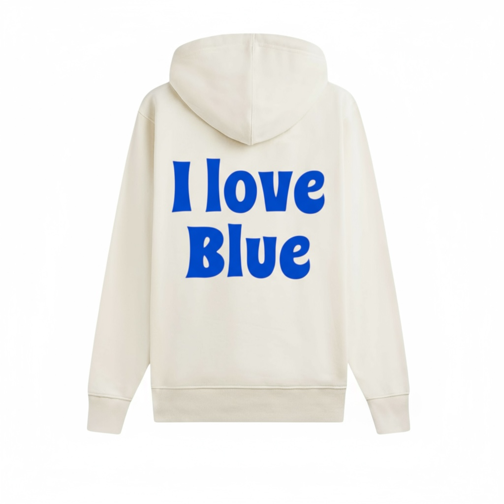 Felpa I Love Blue felpata