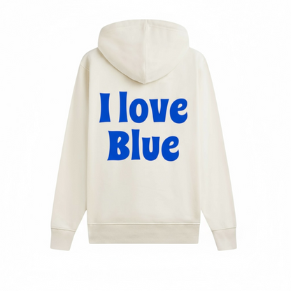 Felpa I Love Blue felpata